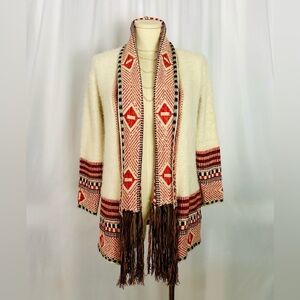 Maxsport Women's Long Cardigan Sweater Tribal or Aztec Pattern (681)